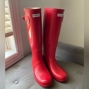 Hunter - Women’s Original Tall Rain Boot - Red